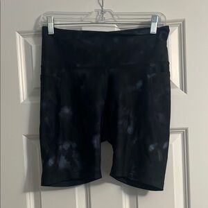 Women's Black Tie-Dye Shorts